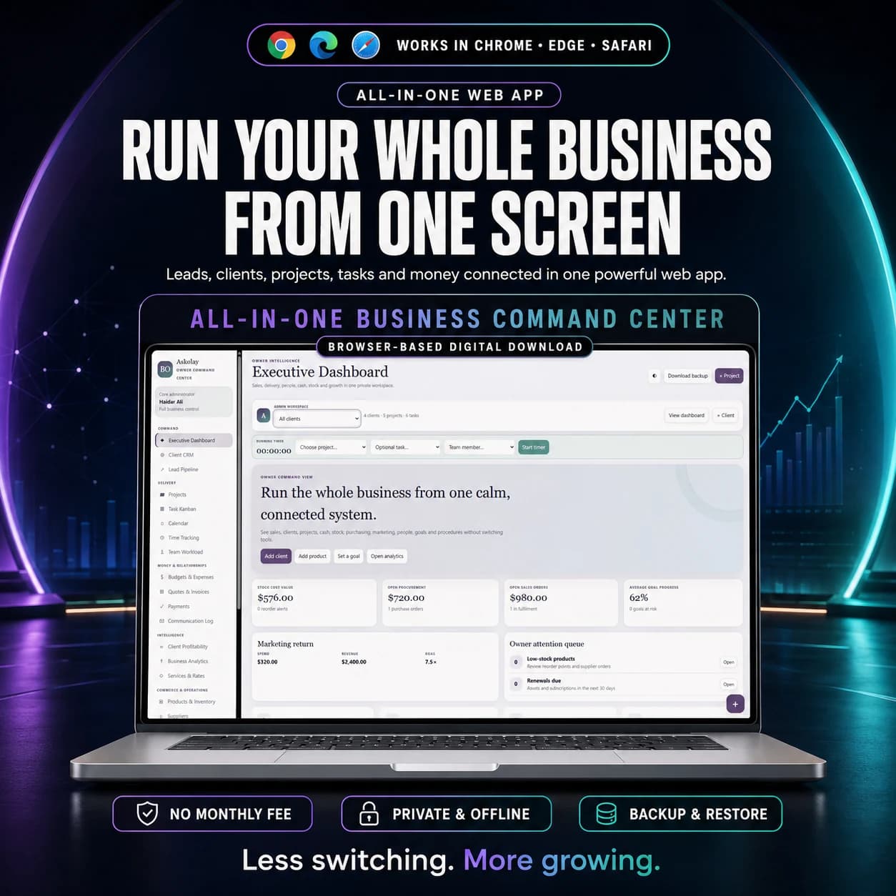 All-in-One Business Web App product preview