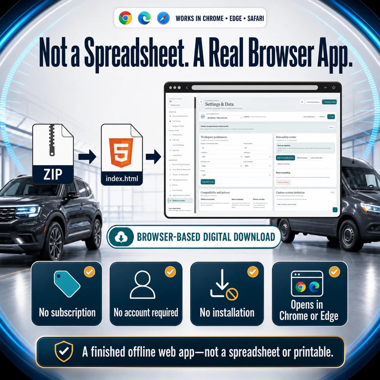 Vehicle Management Web App product preview