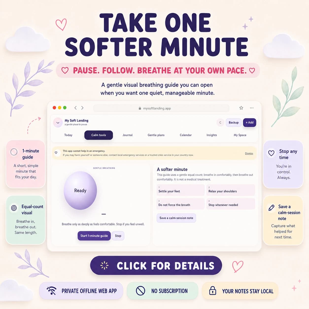 Anxiety Journal Web App product preview