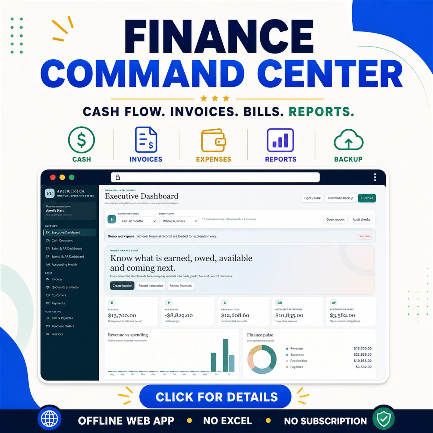 Business Accounting Web App product preview