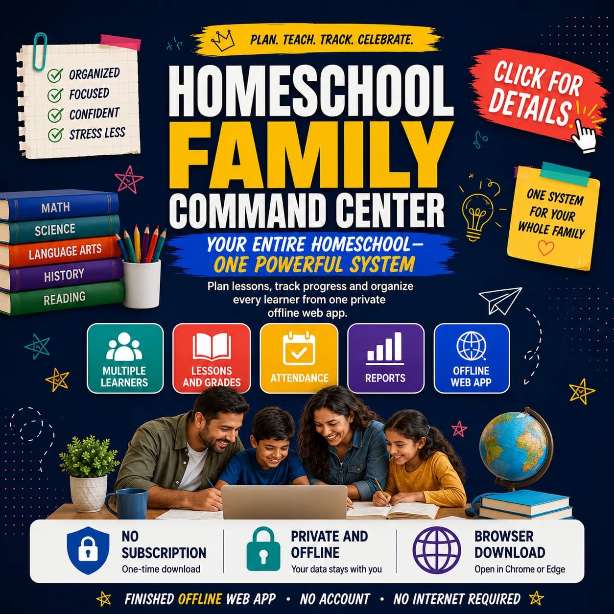 Homeschool Planner Web App product preview